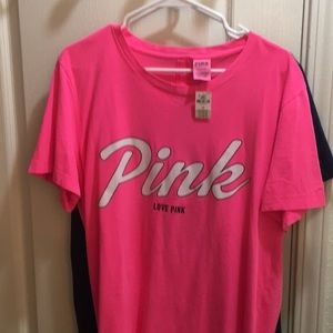 PInk VS campus tee new with tags
